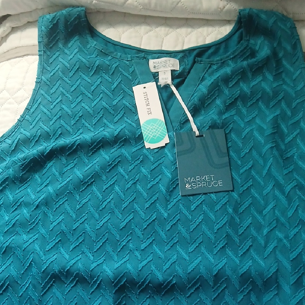 Market & Spruce Teal Tank Top XL
